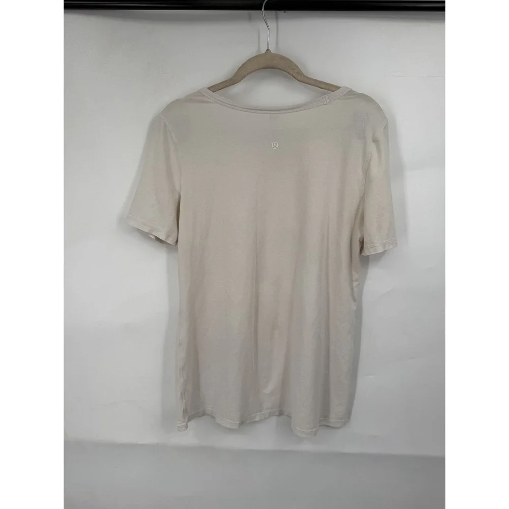 Lululemon Good Karma Goes Around T-shirt Women 8 Ivory Athleisure Athletic